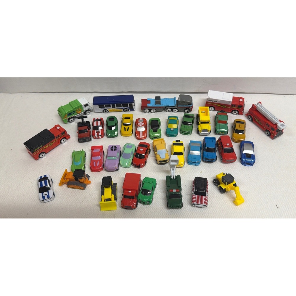 Hasbro Micro Machines 2020 Miniature Vehicle Lot of 36 Cars Trucks Construction
